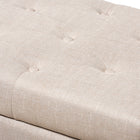 Baxton Studio Michaela Modern and Contemporary Beige Fabric Upholstered Storage Ottoman