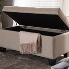Baxton Studio Michaela Modern and Contemporary Beige Fabric Upholstered Storage Ottoman
