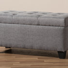 Baxton Studio Michaela Modern and Contemporary Grey Fabric Upholstered Storage Ottoman