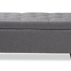 Baxton Studio Michaela Modern and Contemporary Grey Fabric Upholstered Storage Ottoman