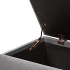 Baxton Studio Michaela Modern and Contemporary Grey Fabric Upholstered Storage Ottoman