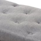 Baxton Studio Michaela Modern and Contemporary Grey Fabric Upholstered Storage Ottoman