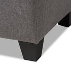 Baxton Studio Michaela Modern and Contemporary Grey Fabric Upholstered Storage Ottoman