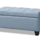 Baxton Studio Michaela Modern and Contemporary Light Blue Fabric Upholstered Storage Ottoman