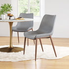 Zuo Magnus Dining Chair (Set of 2) Slate Gray & Walnut