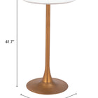 Zuo Auray Bar Table White & Gold
