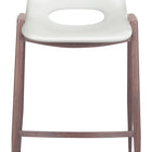 Zuo Desi Counter Stool (Set of 2) White & Walnut