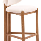 Zuo Rosetta Counter Stool (Set of 2) Beige & Walnut