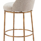Zuo Nordhavn Swivel Barstool Beige & Gold