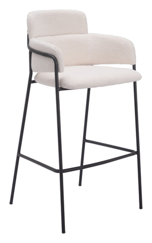 Zuo Marcel Barstool (Set of 2) Cream