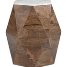 Zuo Bisel Side Table White & Walnut