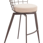 Zuo Saku Swivel Barstool Beige & Brown