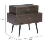 Zuo Mechy Side Table Brown