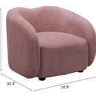 Zuo Tallin Accent Chair Mauve Pink