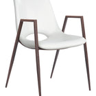 Zuo Desi Dining Chair (Set of 2) White & Walnut