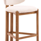 Zuo Rosetta Counter Stool (Set of 2) Beige & Walnut