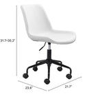 Zuo Byron Office Chair White