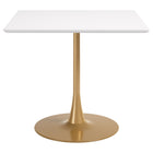 Zuo Epas Dining Table White & Gold