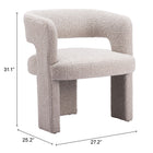 Zuo Java Accent Chair Sandy Beige