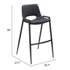 Zuo Desi Barstool (Set of 2) Black
