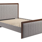 Zuo Somune Queen Bed Gray & Walnut