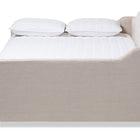 Baxton Studio Eliza Modern and Contemporary Light Beige Fabric Upholstered Queen Size Daybed with Trundle