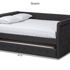 Baxton Studio Alena Modern and Contemporary Dark Grey Fabric Upholstered Full Size Daybed with Trundle