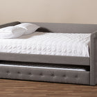 Baxton Studio Alena Modern and Contemporary Grey Fabric Upholstered Full Size Daybed with Trundle