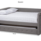 Baxton Studio Alena Modern and Contemporary Grey Fabric Upholstered Full Size Daybed with Trundle
