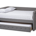 Baxton Studio Alena Modern and Contemporary Grey Fabric Upholstered Full Size Daybed with Trundle