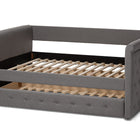 Baxton Studio Alena Modern and Contemporary Grey Fabric Upholstered Full Size Daybed with Trundle