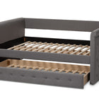 Baxton Studio Alena Modern and Contemporary Grey Fabric Upholstered Full Size Daybed with Trundle