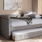 Baxton Studio Alena Modern and Contemporary Grey Fabric Upholstered Full Size Daybed with Trundle