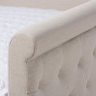 Baxton Studio Alena Modern and Contemporary Light Beige Fabric Upholstered Queen Size Daybed with Trundle