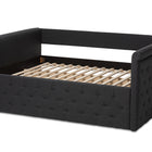 Baxton Studio Amaya Modern and Contemporary Dark Grey Fabric Upholstered Queen Size Daybed