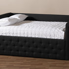 Baxton Studio Amaya Modern and Contemporary Dark Grey Fabric Upholstered Queen Size Daybed