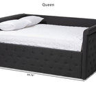 Baxton Studio Amaya Modern and Contemporary Dark Grey Fabric Upholstered Queen Size Daybed