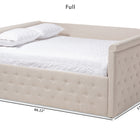 Baxton Studio Amaya Modern and Contemporary Light Beige Fabric Upholstered Queen Size Daybed