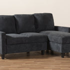 Baxton Studio Greyson Modern And Contemporary Dark Grey Fabric Upholstered Reversible Sectional Sofa