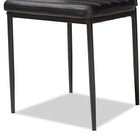 Baxton Studio Armand Modern and Contemporary Black Faux Leather Upholstered Dining Chair (Set of 4)