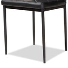 Baxton Studio Blaise Modern and Contemporary Black Faux Leather Upholstered Dining Chair (Set of 4)