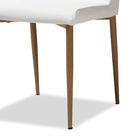 Baxton Studio Chandelle Modern and Contemporary White Faux Leather Upholstered Dining Chair (Set of 4)