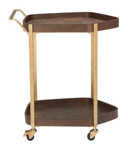 Zuo Stela Bar Cart Walnut