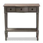 Baxton Studio Noelle French Provincial Gray Finished 1-Drawer Wood Console Table