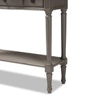 Baxton Studio Noelle French Provincial Gray Finished 1-Drawer Wood Console Table