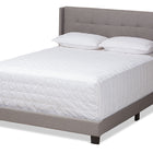 Baxton Studio Lisette Modern and Contemporary Grey Fabric Upholstered King Size Bed