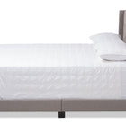 Baxton Studio Lisette Modern and Contemporary Grey Fabric Upholstered King Size Bed