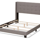 Baxton Studio Lisette Modern and Contemporary Grey Fabric Upholstered King Size Bed