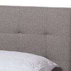 Baxton Studio Lisette Modern and Contemporary Grey Fabric Upholstered King Size Bed