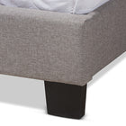 Baxton Studio Lisette Modern and Contemporary Grey Fabric Upholstered King Size Bed